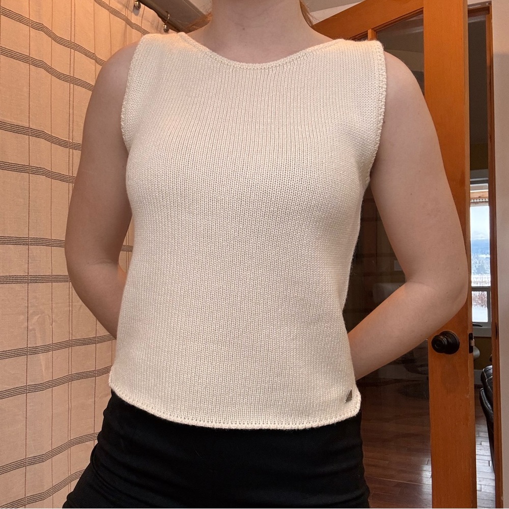 Vintage Chanel Silk & Cashmere Knit Tank (Cruise 2000 Collection)